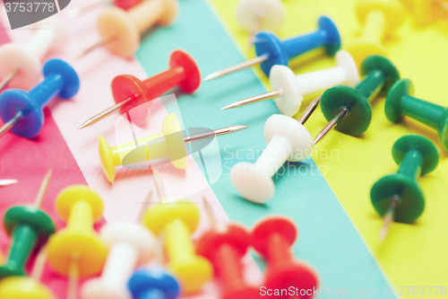 Image of Colorful pushpins