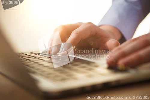 Image of hands on the keyboard