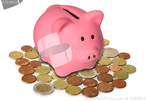 Image of Euro Coins and Piggy bank