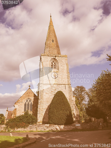 Image of St Mary Magdalene church in Tanworth in Arden vintage