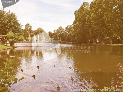 Image of Gardens in Stuttgart, Germany vintage