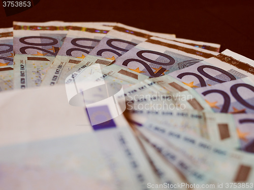 Image of Retro look Euro bank notes