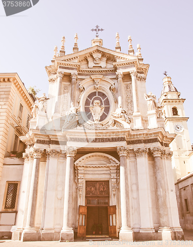 Image of Santa Cristina and San Carlo church vintage