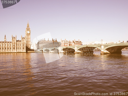 Image of Westminster Bridge, London vintage
