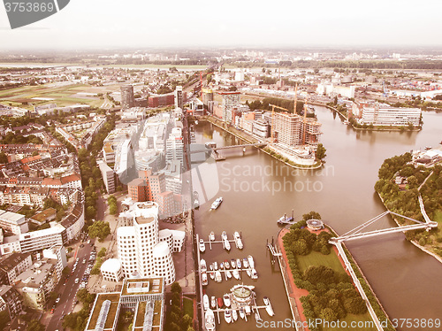 Image of Duesseldorf mediahafen harbour vintage