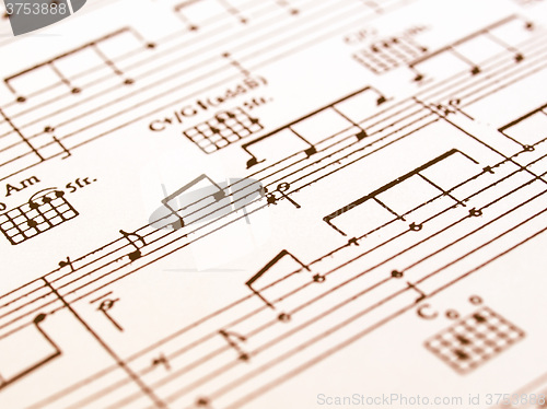 Image of  Music sheet score vintage