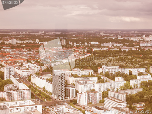 Image of Berlin aerial view vintage