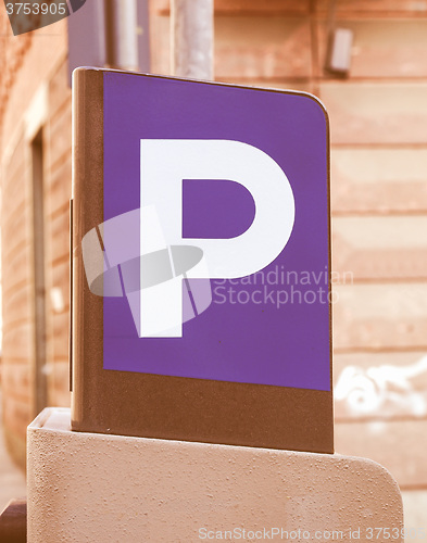 Image of  Parking sign vintage