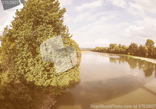 Image of River Po in Settimo Torinese vintage