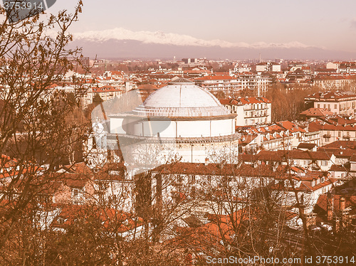 Image of Gran Madre church Turin vintage