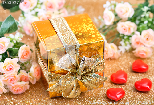 Image of presents and hearts