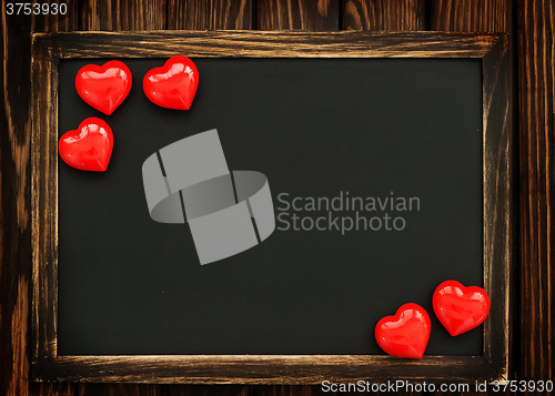 Image of hearts and blackboard 