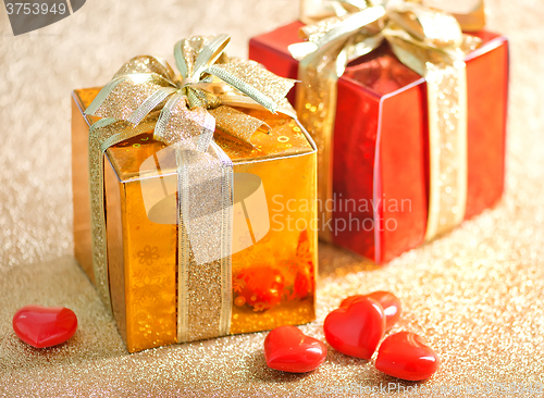 Image of presents and hearts