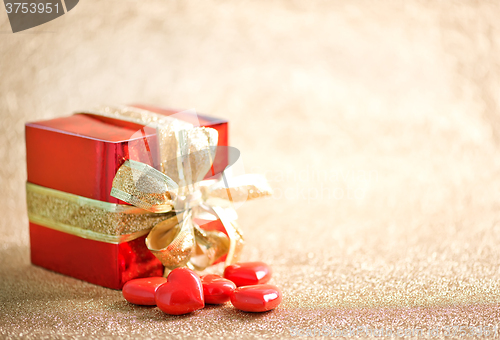 Image of presents and hearts