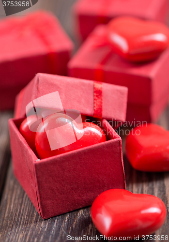 Image of presents and hearts