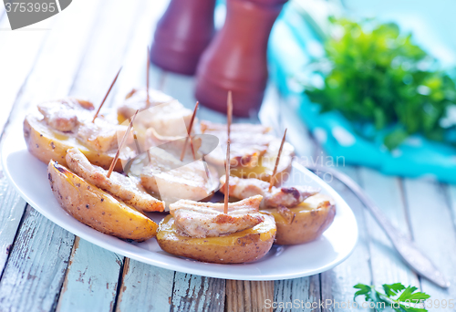 Image of baked potato with lard