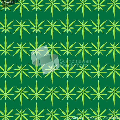 Image of Green Marijuana Pattern