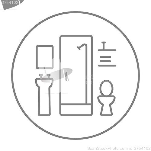 Image of Bathroom line icon.