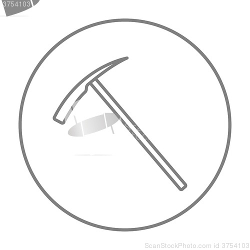 Image of Ice pickaxe line icon.