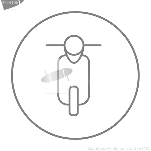 Image of Scooter line icon.