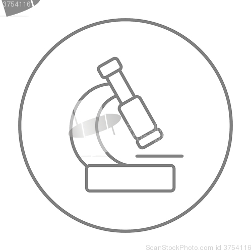 Image of Microscope line icon.