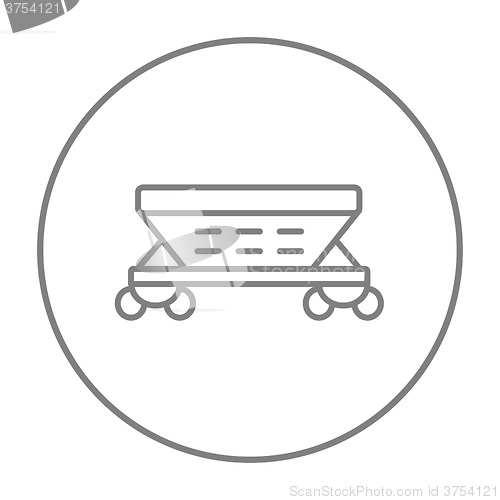 Image of Cargo wagon line icon.