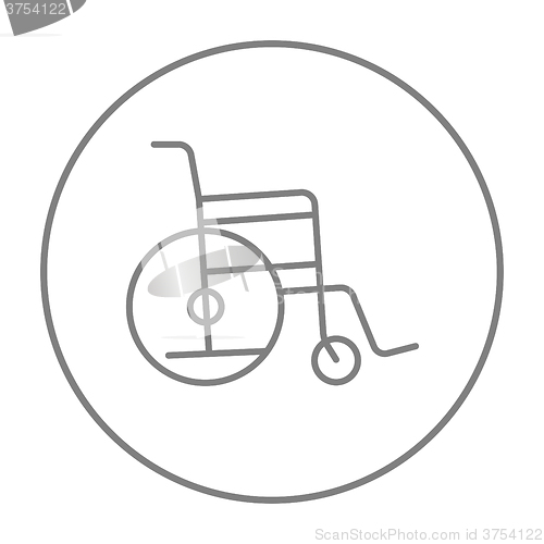 Image of Wheelchair line icon.