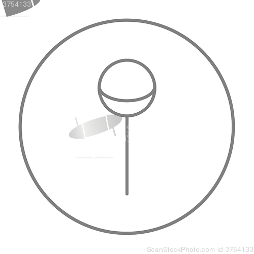 Image of Round lollipop line icon.