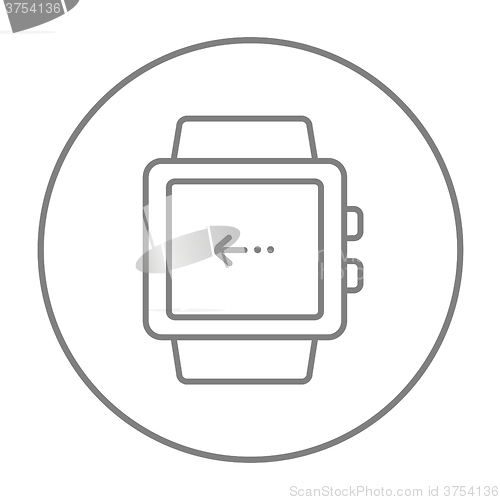 Image of Smartwatch line icon.