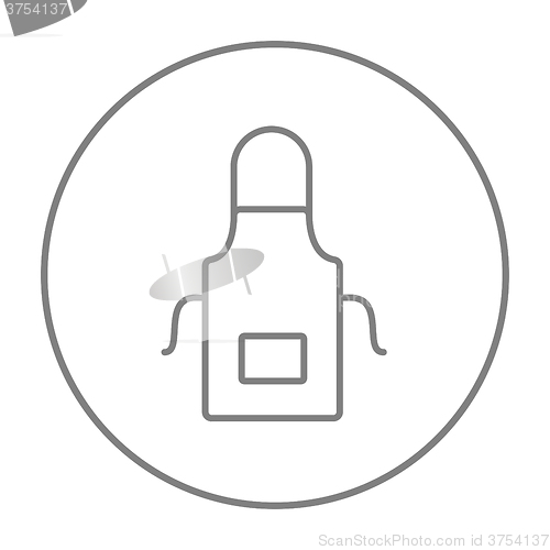 Image of Kitchen apron line icon.