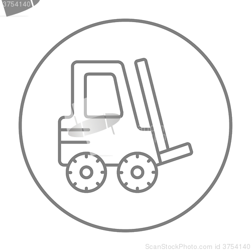 Image of Forklift line icon.