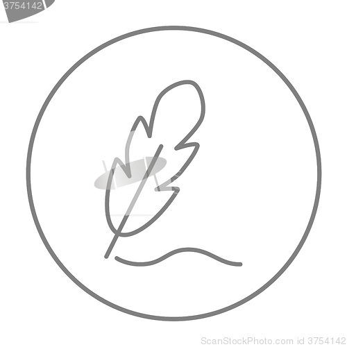 Image of Feather line icon.