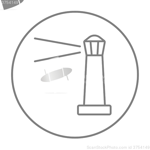 Image of Lighthouse line icon.