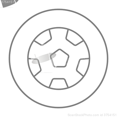 Image of Soccer ball line icon.