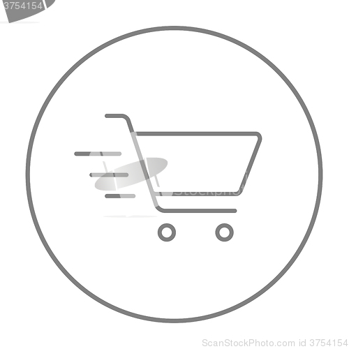 Image of Shopping cart line icon.