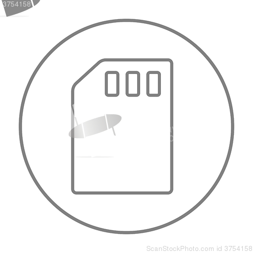 Image of Sim card line icon.