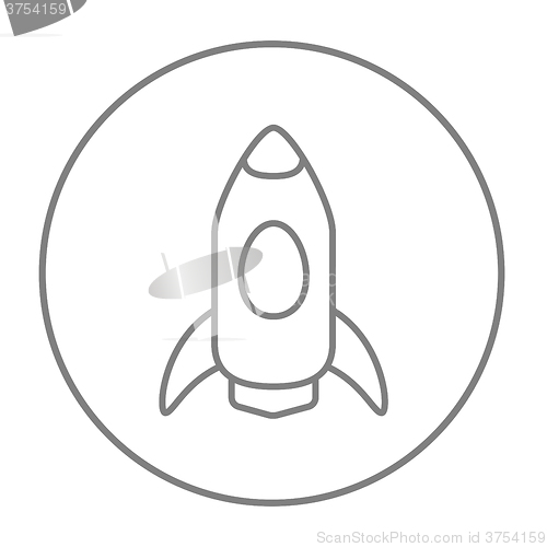 Image of Rocket line icon.