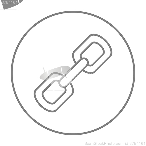 Image of Chain links line icon.