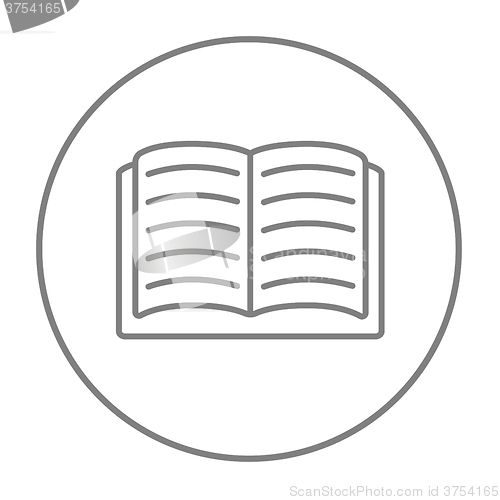 Image of Open book line icon.