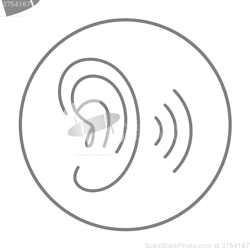 Image of Human ear line icon.