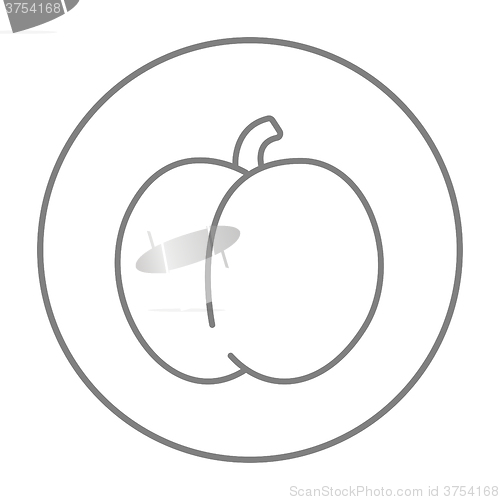 Image of Plum with leaf line icon.