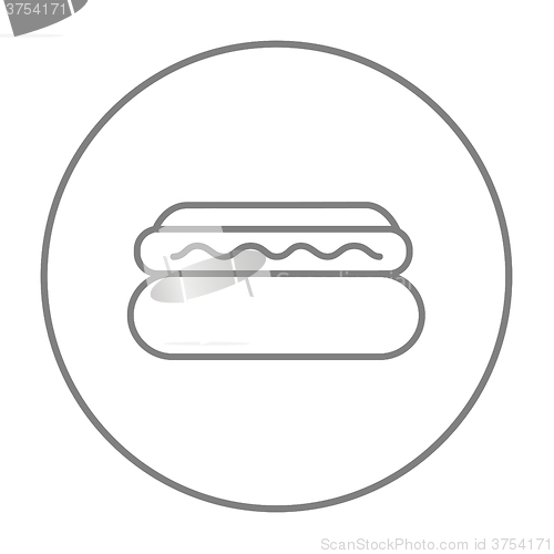 Image of Hotdog line icon.