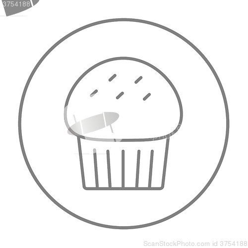 Image of Cupcake line icon.