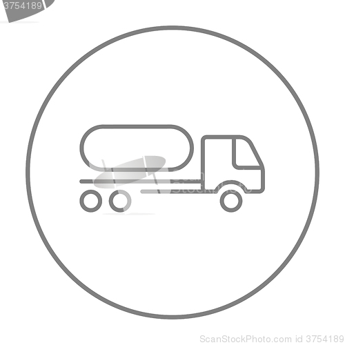 Image of Fuel truck line icon.