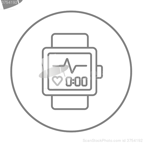 Image of Smartwatch line icon.