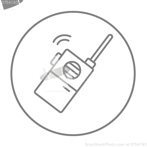 Image of Portable radio set line icon.