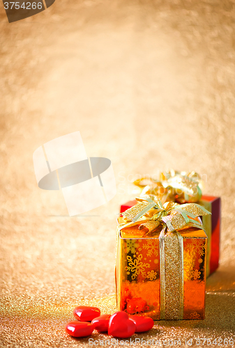 Image of presents and hearts