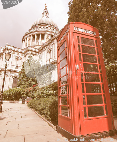 Image of London telephone box vintage