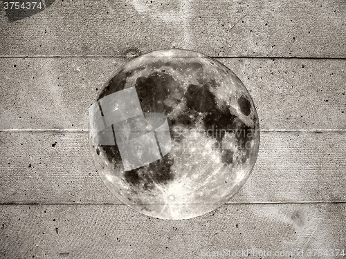 Image of Grunge full moon on wall