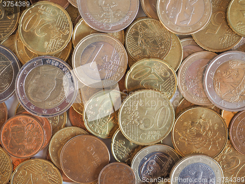 Image of Euro coins background